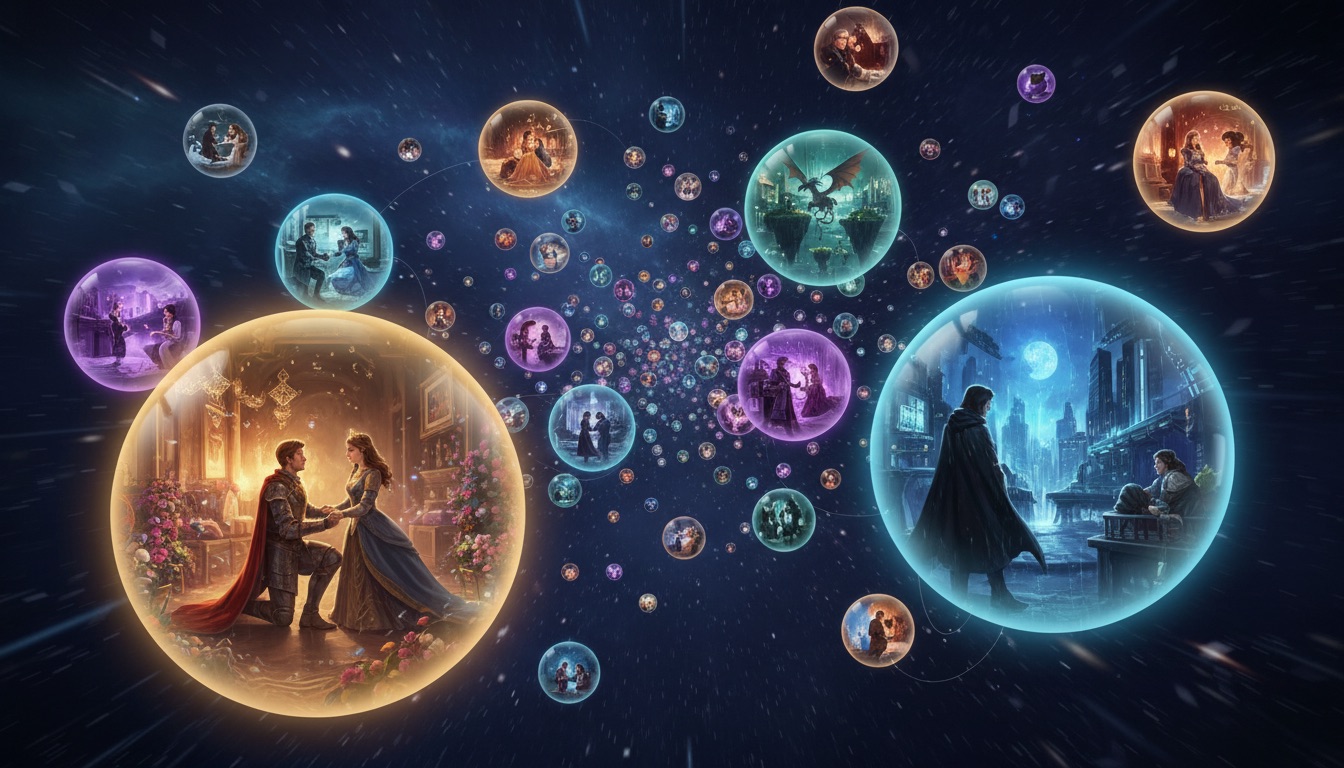 Gallery of diverse story genres from romance to fantasy to mystery