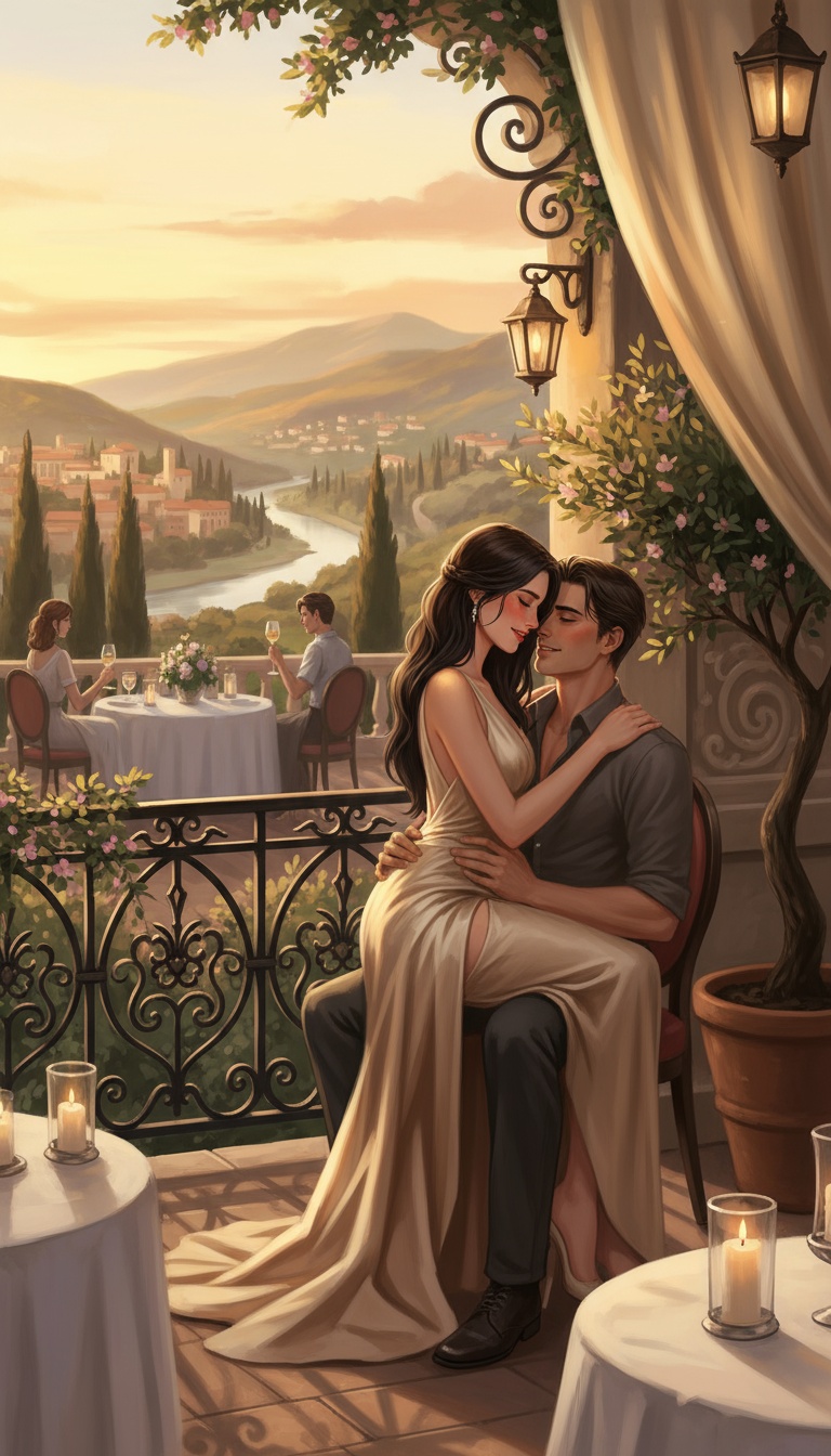 Romantic story scene